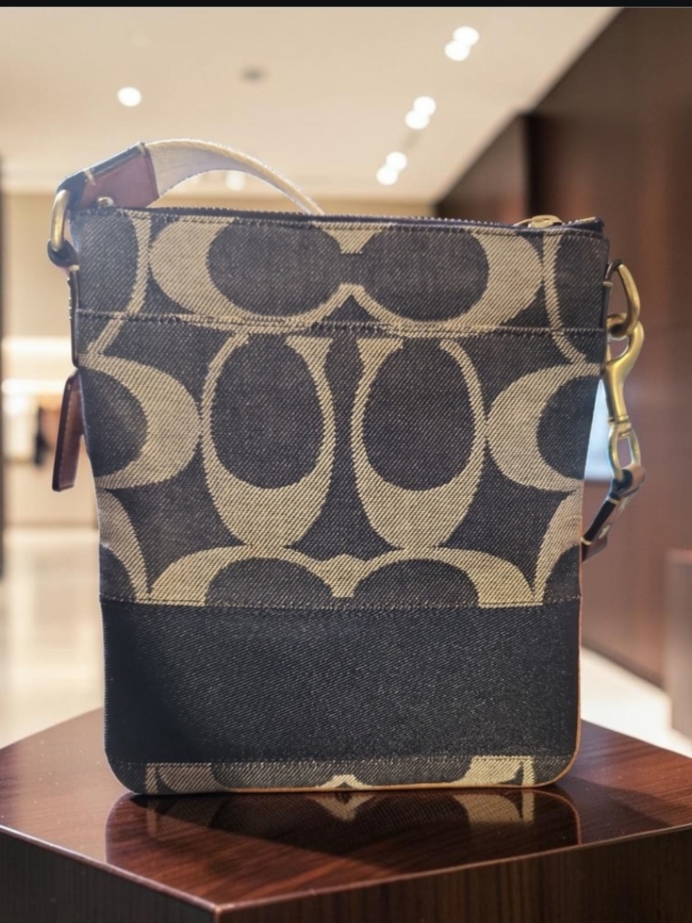 Coach Vintage Swingback Denim Crossbody Bag
